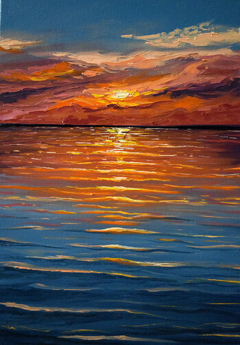 Sunset Paradise von Elena Dmitrenko, Malerei kaufen auf Singulart