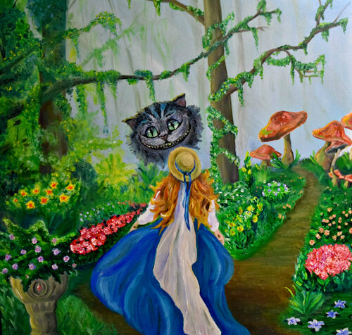 Alice in wonderland van Elena Dmitrenko, Schilderij te koop op Singulart