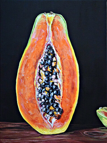 Papaya van Elena Dmitrenko, Schilderij te koop op Singulart