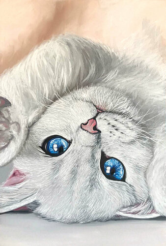 Kitten van Elena Dmitrenko, Schilderij te koop op Singulart