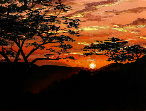 African Nature di Elena Dmitrenko, Pittura in vendita su Singulart