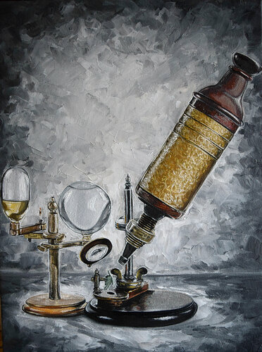 Microscope 16 centery di Elena Dmitrenko, Pittura in vendita su Singulart