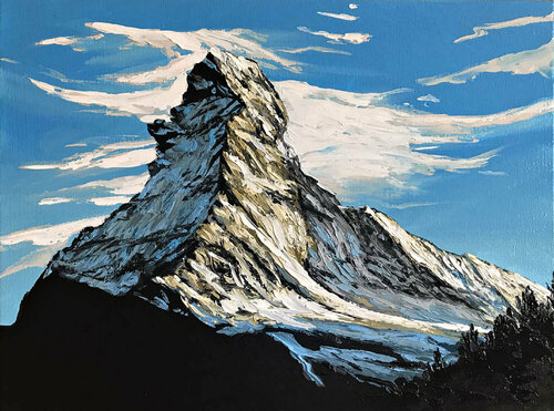 Matterhorn mountain von Elena Dmitrenko, Malerei kaufen auf Singulart