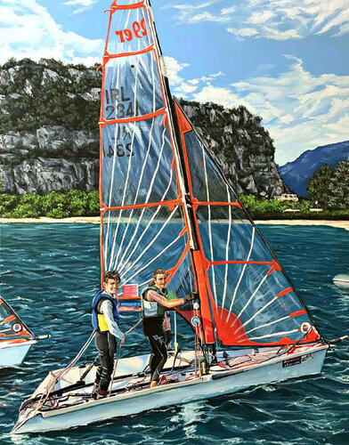 Dawson & Sophie - commission portrait di Elena Dmitrenko, Pittura in vendita su Singulart