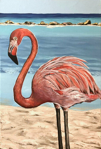 Flamingo 2 di Elena Dmitrenko, Pittura in vendita su Singulart