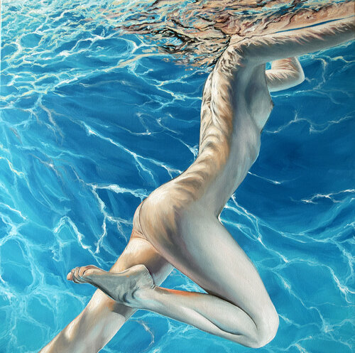 Underwater di Elena Dmitrenko, Pittura in vendita su Singulart