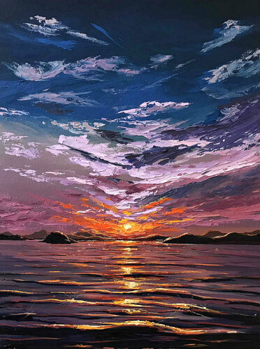 Sunset lullaby 2 di Elena Dmitrenko, Pittura in vendita su Singulart