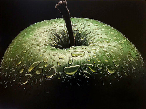 Green Apple di Elena Dmitrenko, Pittura in vendita su Singulart