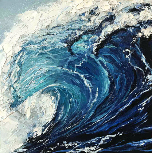Blue passion di Elena Dmitrenko, Pittura in vendita su Singulart