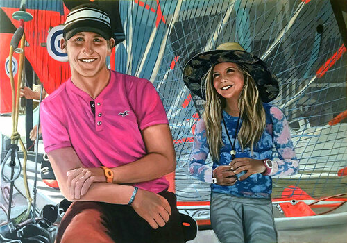Johny and Lola- commission portrait di Elena Dmitrenko, Pittura in vendita su Singulart