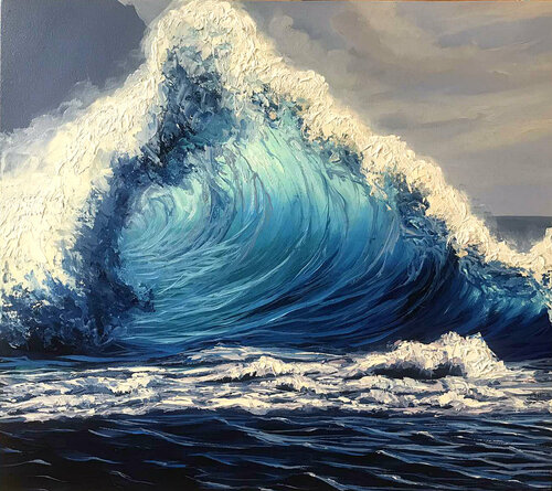 Blue passion di Elena Dmitrenko, Pittura in vendita su Singulart