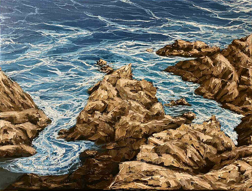 Blue ocean par Elena Dmitrenko, Peinture en vente sur Singulart