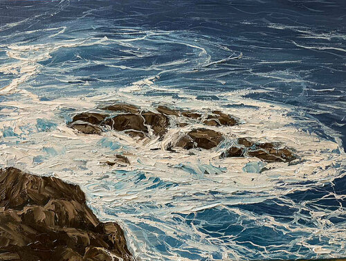 Blue ocean #2 di Elena Dmitrenko, Pittura in vendita su Singulart