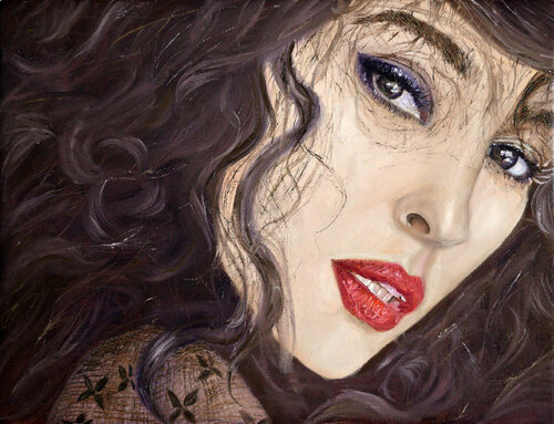 Her face par Elena Dmitrenko, Peinture en vente sur Singulart