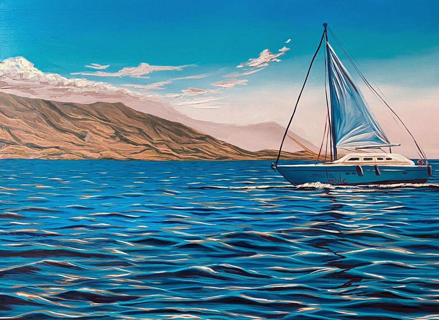 Sailboat, ocean Elena Dmitrenko