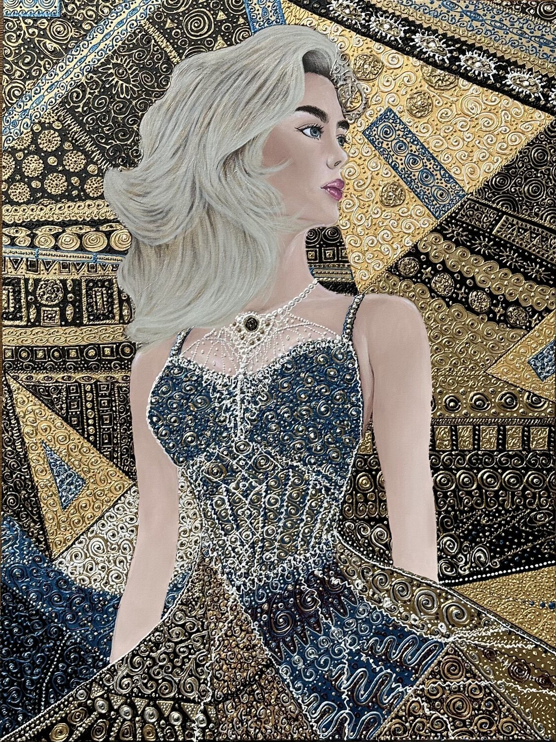 Golden Mona (in Gustav Klimt style) Elena Dmitrenko