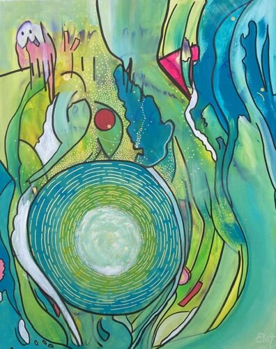 Vibration di Elodie Adam, Pittura in vendita su Singulart