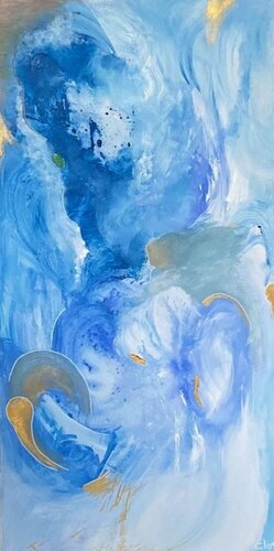 Air - toile unique numérotée 4/4 - série Eléments van Elodie Adam, Schilderij te koop op Singulart