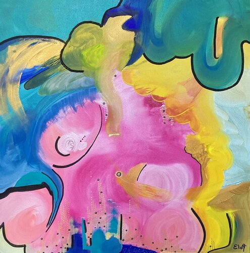 Bulle d'émotions van Elodie Adam, Schilderij te koop op Singulart