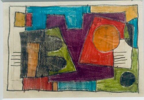 Burton Wasserman - Untitled early 1960s Geometric Abstraction de Burton Wasserman, Obra en papel a la venta en Singulart