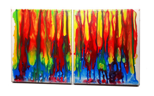 blau brennt von Wolfgang Lorenz, Malerei kaufen auf Singulart