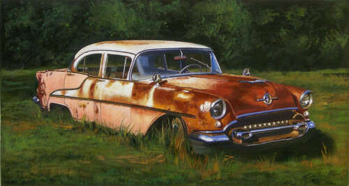 PINK CAR di Francesco Capello, Pittura in vendita su Singulart