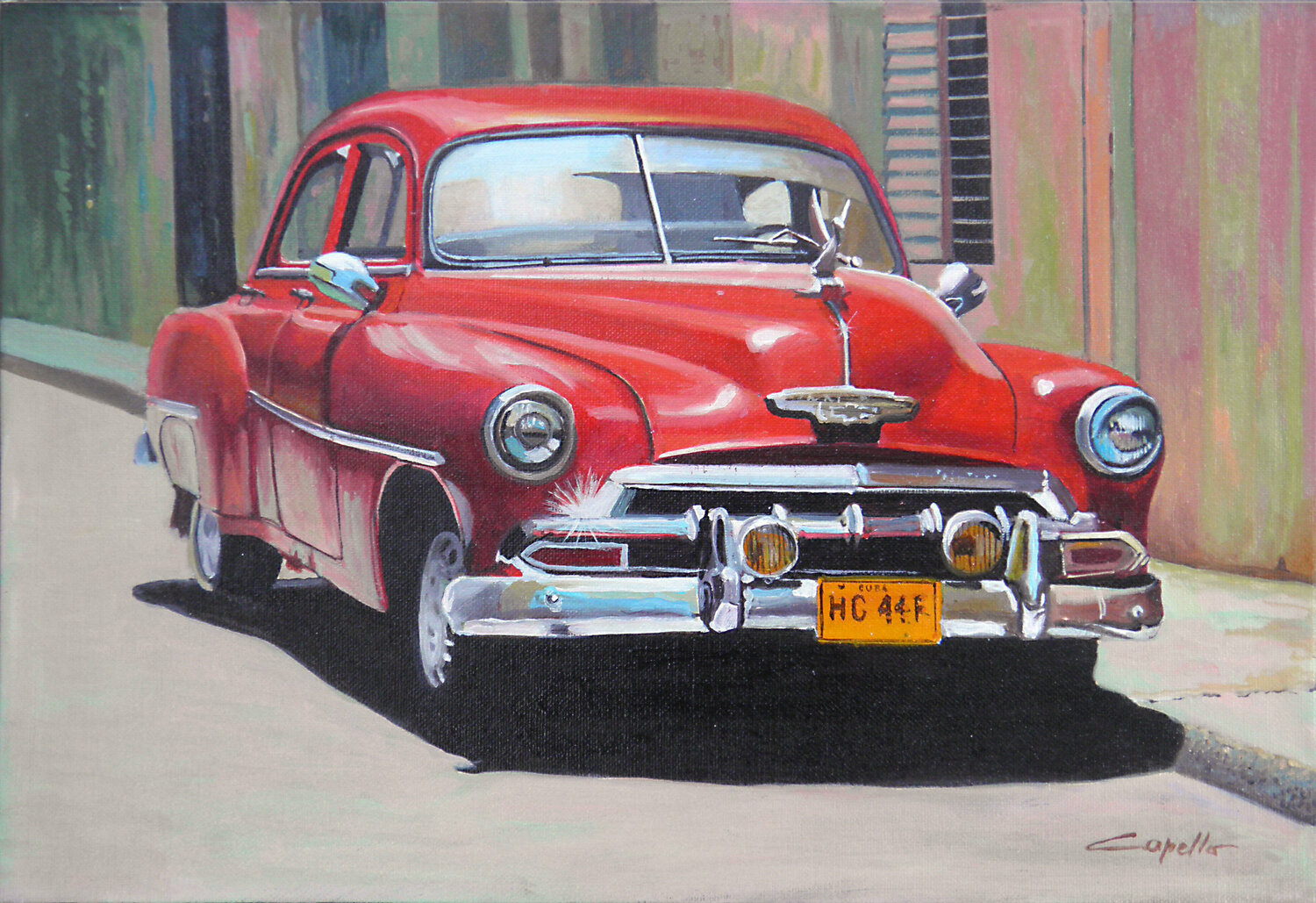 Cuban car rossa Francesco Capello