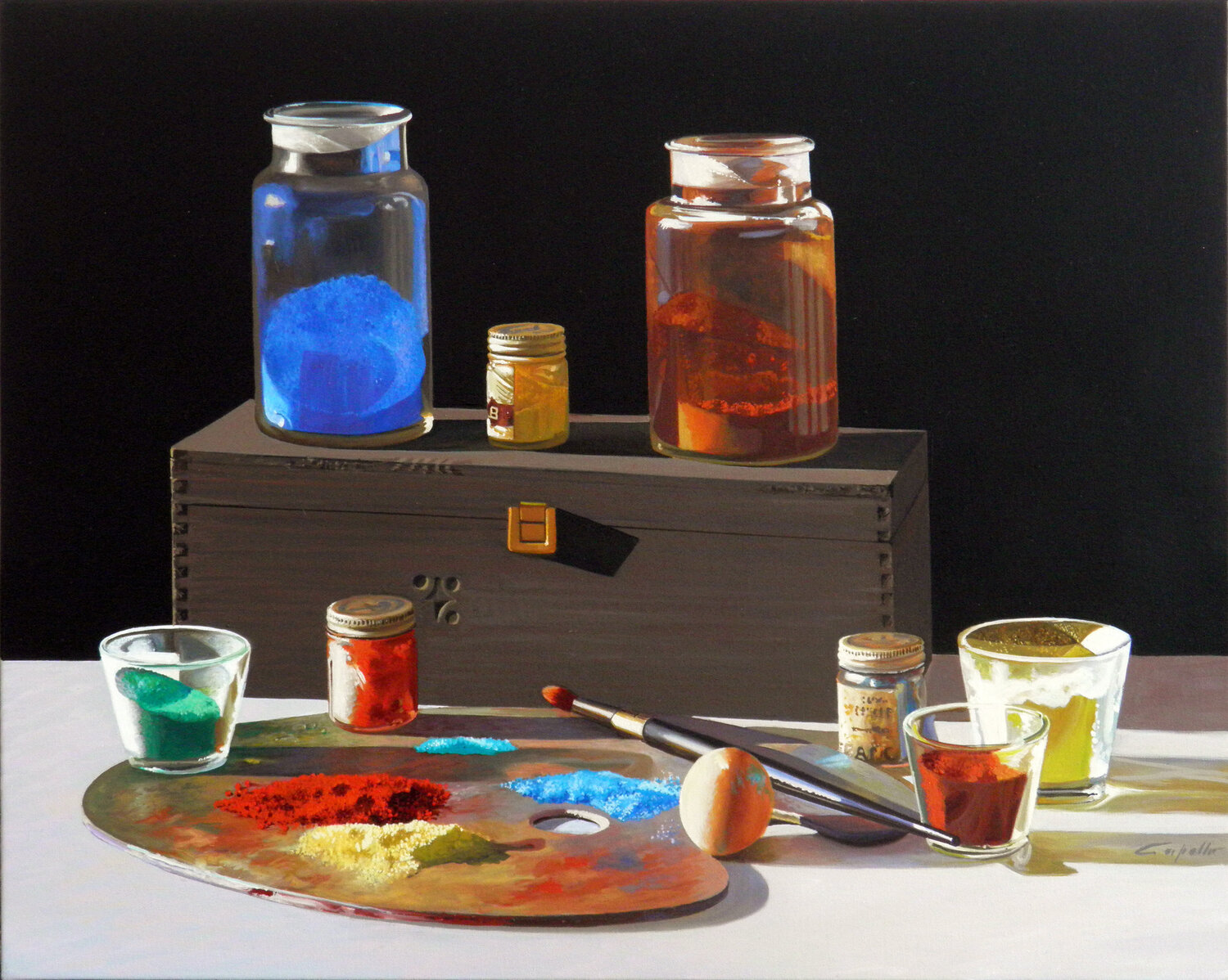 TERRE COLORATE, olio su lino, cm. 50x70, 2005 Francesco Capello Dipinto originale in vendita