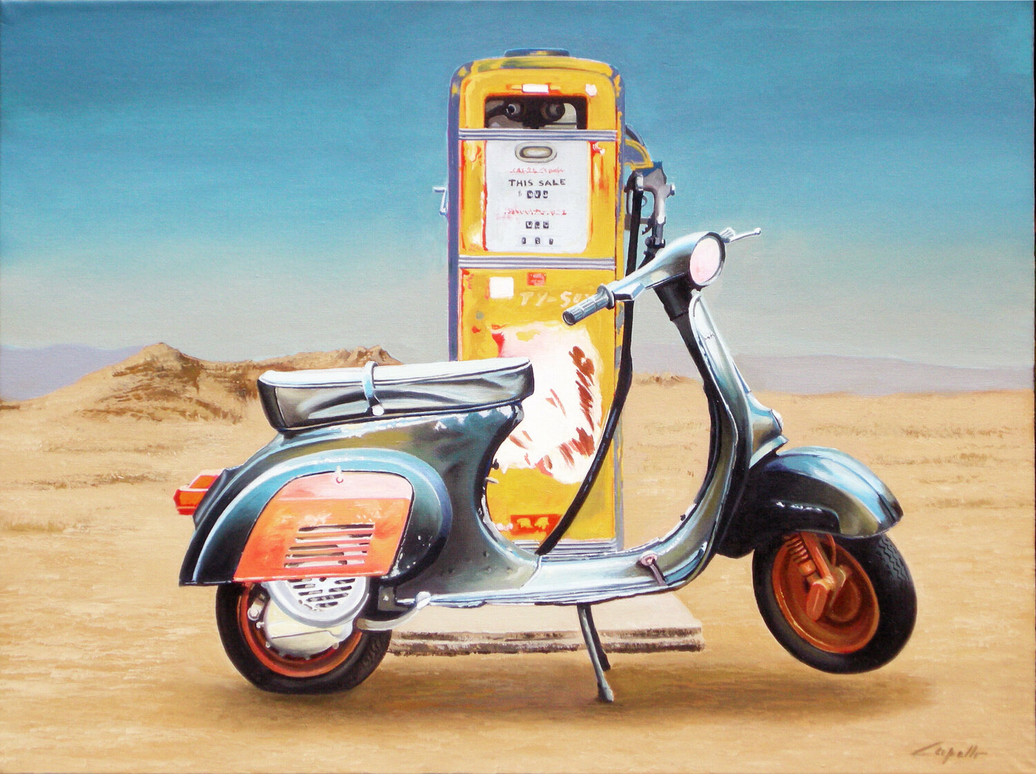 Vespa bicolor de Francesco Capello (2020) Peinture Huile sur