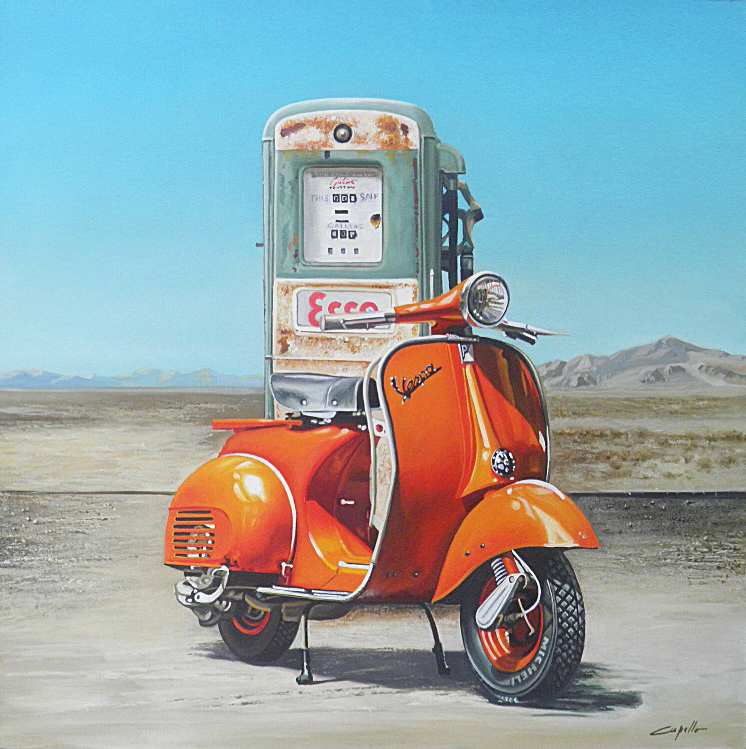 Vespa rossa Francesco Capello