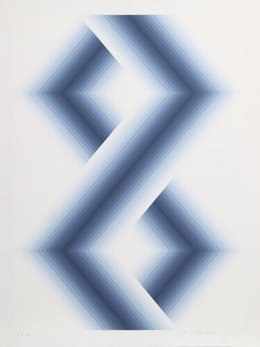 Blue Hexagons van Babe Shapiro, Afdruk te koop op Singulart