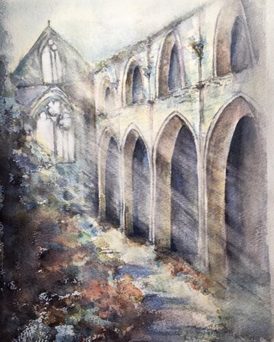 Die Abtei der Vergangenheit by Tania Aleksandrova, Painting for Sale on Singulart