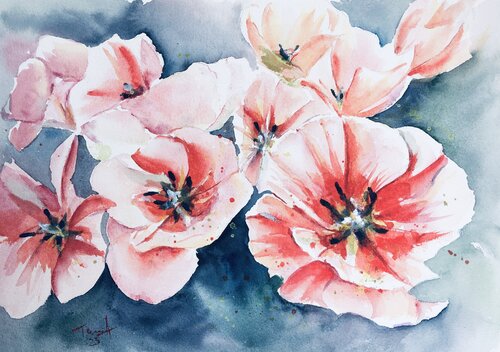Tulpen di Tania Aleksandrova, Pittura in vendita su Singulart