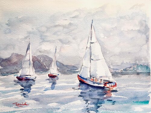 Regatta van Tania Aleksandrova, Schilderij te koop op Singulart