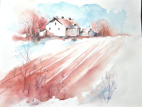 Mini Winterlandschaft par Tania Aleksandrova, Peinture en vente sur Singulart