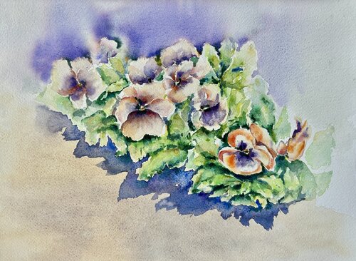 Violets Symphony van Tania Aleksandrova, Schilderij te koop op Singulart