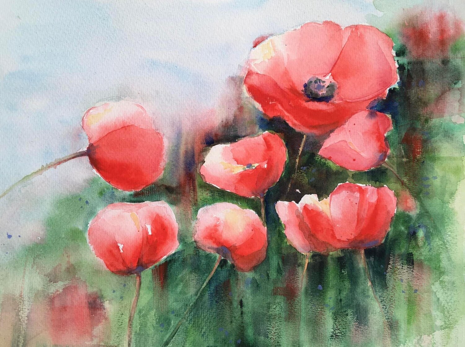 Rote Blumen Tania Aleksandrova