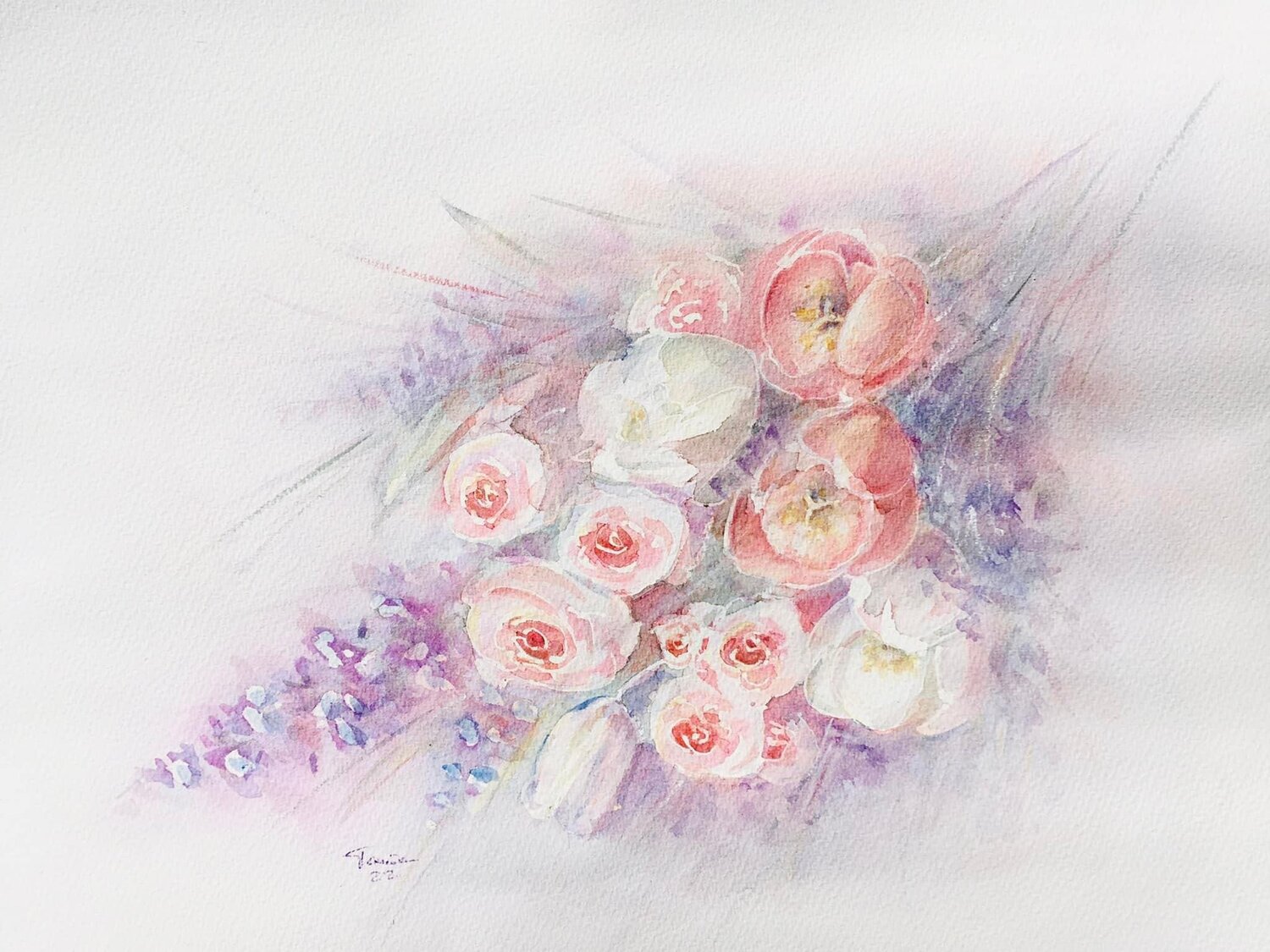 Pinke Blumen Tania Aleksandrova