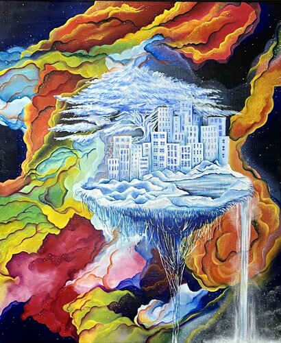 Ebauche pour un autre monde van Léa Kremer, Schilderij te koop op Singulart