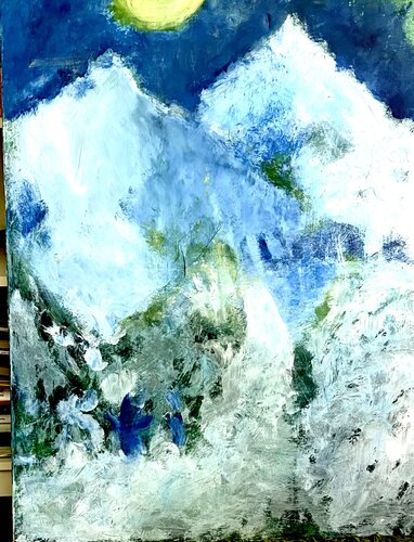 Mountain (dedicated to Herbert Brandl) di Elisabeth Pein, Pittura in vendita su Singulart