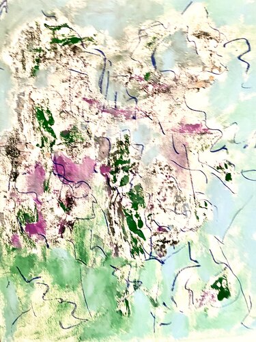 Da wo unserer Beiden Bette war.. nach Walther von der Vigelweide „Unter den Linden“ di Elisabeth Pein, Pittura in vendita su Singulart