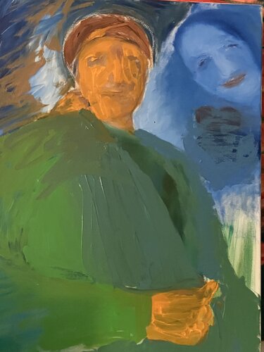 Der Maler träumt von seiner Muse di Elisabeth Pein, Pittura in vendita su Singulart