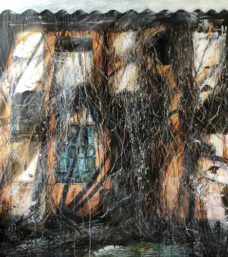 Wild grapes on the house par Valeriya Tarasenko, Peinture en vente sur Singulart