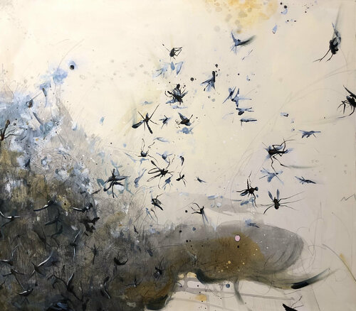The unsurpassed dance of the enchanting maskites van Valeriya Tarasenko, Schilderij te koop op Singulart