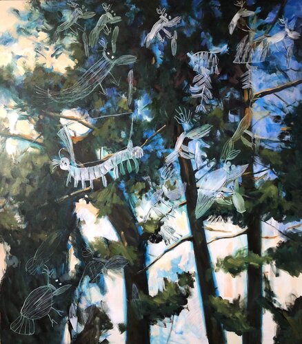 Pine, and those who harm it de Valeriya Tarasenko, Pintura a la venta en Singulart