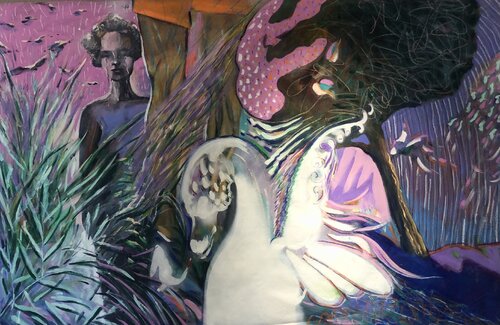 Female swans van Valeriya Tarasenko, Schilderij te koop op Singulart