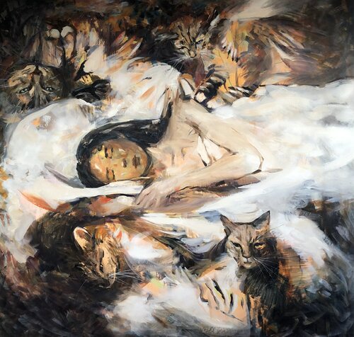 Night at home by Valeriya Tarasenko, Painting for Sale on Singulart