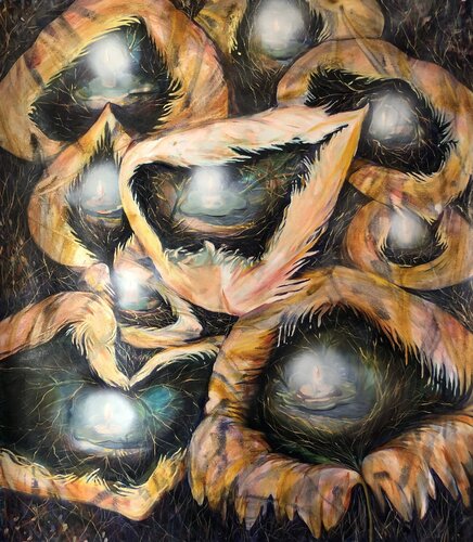 Even candles want to have some rest van Valeriya Tarasenko, Schilderij te koop op Singulart