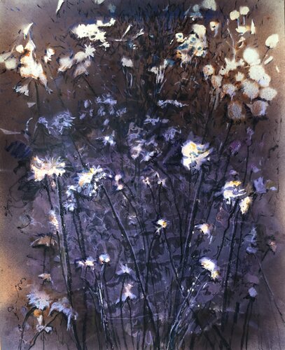 Late evening in garden par Valeriya Tarasenko, Peinture en vente sur Singulart