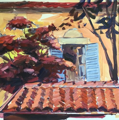Window in Italy de Valeriya Tarasenko, Pintura a la venta en Singulart